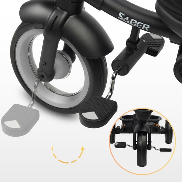 3-HJULIG CYKEL SABER - GRÅ