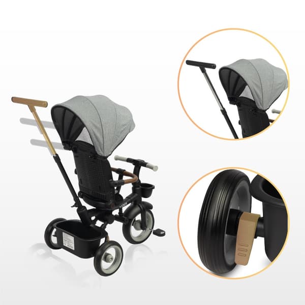 3-HJULIG CYKEL SABER - GRÅ