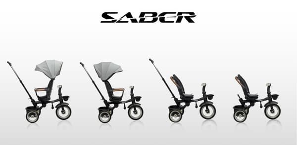 3-HJULIG CYKEL SABER - GRÅ