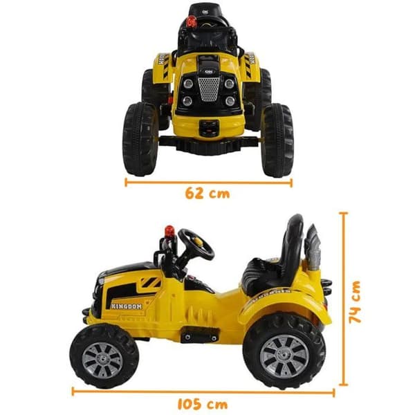 Eltraktor - Kijana - Gul - 3 till 6 år - Unisex - MP3 Anslutning