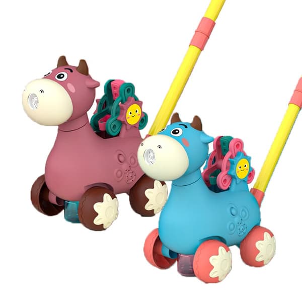 WOOPIE Påskjutare Ko med Ljud och Såpbubblor Blå
