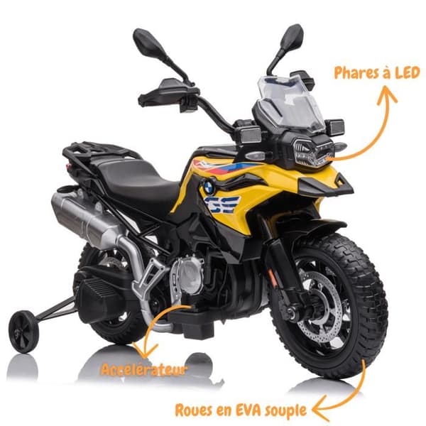 Elcykel Barn 12V - BMW F850 GS - 3 till 6 år - Gul