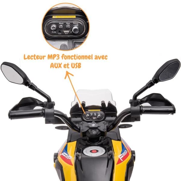 Elcykel Barn 12V - BMW F850 GS - 3 till 6 år - Gul