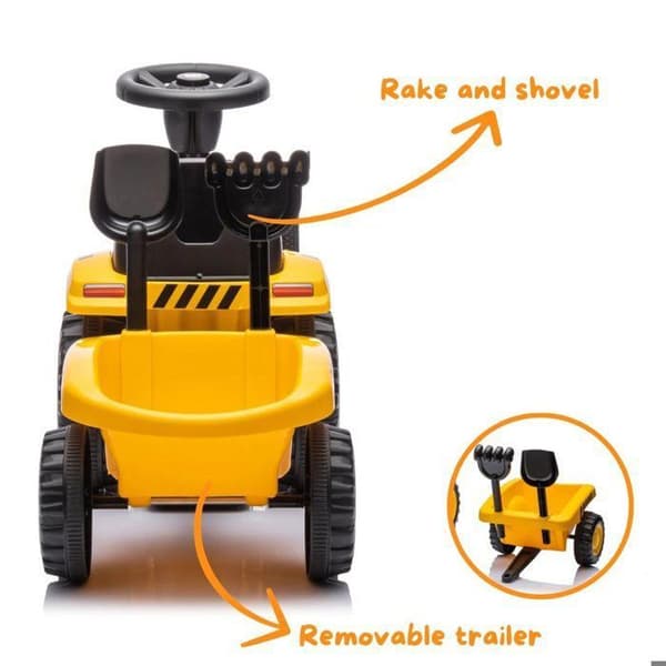 Skjutfordon - Caterpillar (CAT) - Traktor med Släp - 1 till 3 år - Gul - 25 kg max