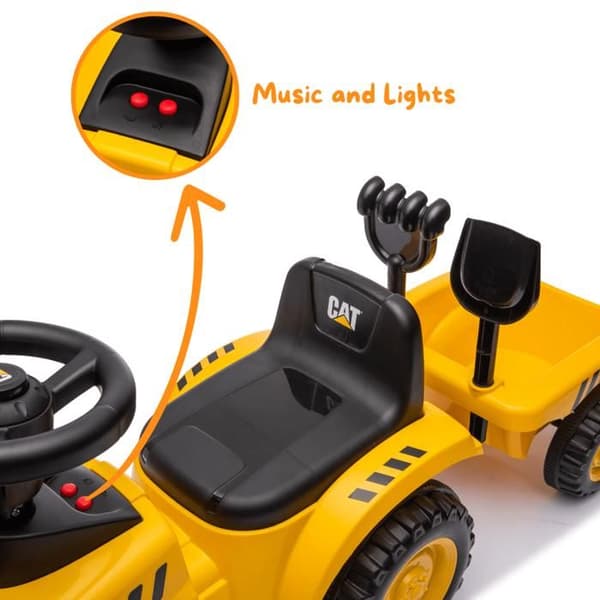 Skjutfordon - Caterpillar (CAT) - Traktor med Släp - 1 till 3 år - Gul - 25 kg max
