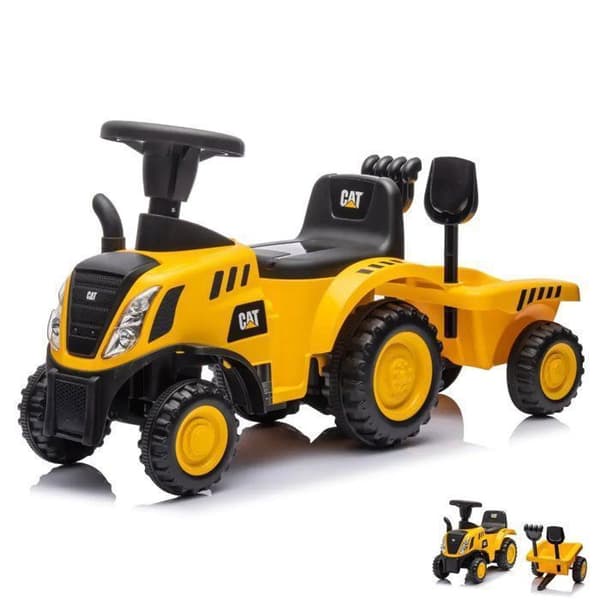 Skjutfordon - Caterpillar (CAT) - Traktor med Släp - 1 till 3 år - Gul - 25 kg max