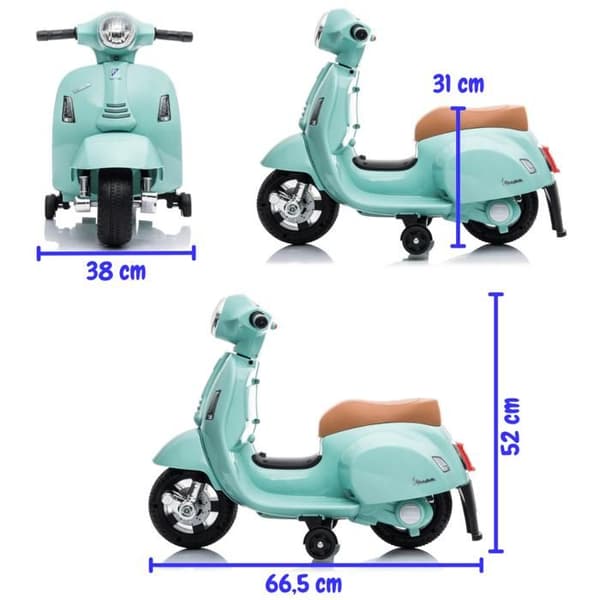 Barnens Elektriska Motorcykel - Vespa GTS - 6V - 1 till 3 år - Blå