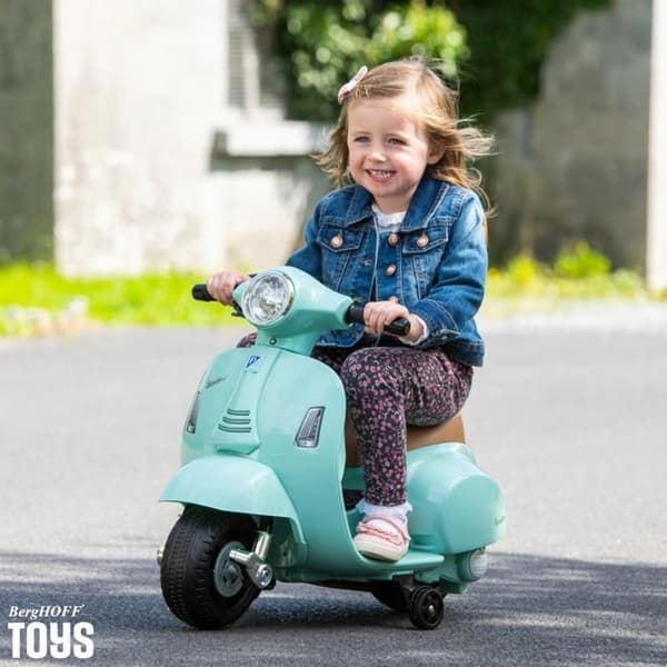 Barnens Elektriska Motorcykel - Vespa GTS - 6V - 1 till 3 år - Blå