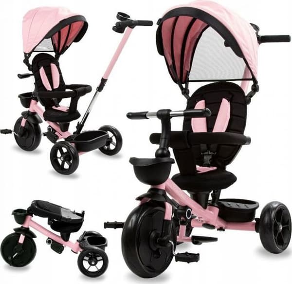 Barntrike Kidwell - ROTRAXE01A0 - Trike AXEL Charmy Pink med tre hjul för barn, rosa.