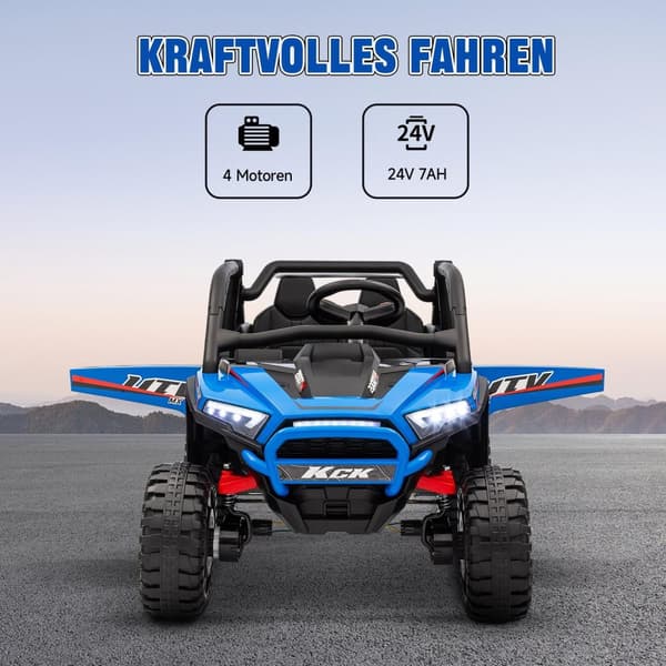Rootz Børns elektriske UTV -bil - Kid's Ride -On Car - Fjernbetjening SUV - 1 times kørsel - 117 cm x 72 cm x 67 cm