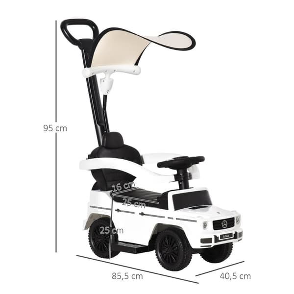Rootz Children's Ride -On Vehicle - Kids Car - Toddler Push Car - Främjar motoriska färdigheter - 85,5 cm x 40,5 cm x 95 cm