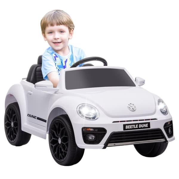 Rootz Children's Electric Car - Barn Ride -On VW Beetle - Elektriskt fordon med fjärrkontroll och musik - 97 cm x 56,5 cm x 46 cm