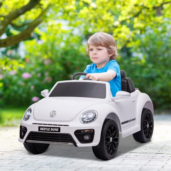 Rootz Children's Electric Car - Barn Ride -On VW Beetle - Elektriskt fordon med fjärrkontroll och musik - 97 cm x 56,5 cm x 46 cm