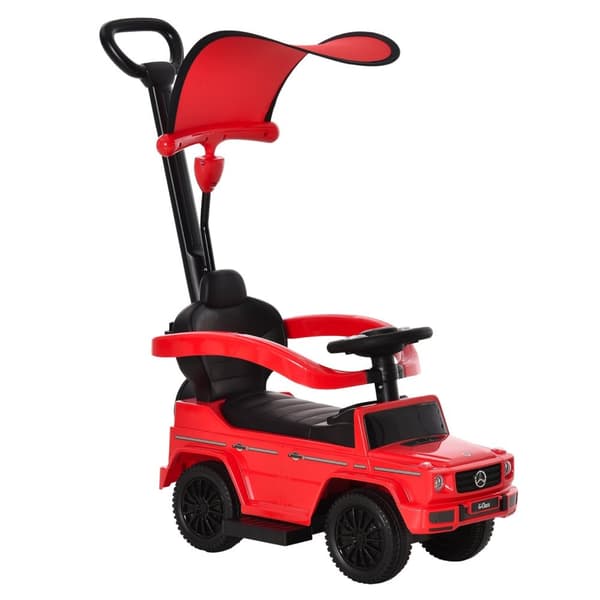 Rootz Children's Vehicle Car - Kids Ride -On Car - Toddler Push Toy - utvecklar motoriska färdigheter - 85,5 cm x 40,5 cm x 95 cm - röd och svart