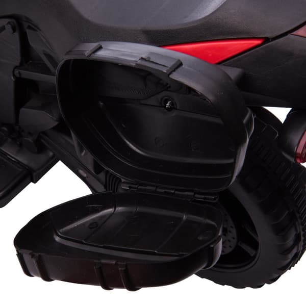 Rootz Children's Electric Motorcykel - Kid's Ride -On Bike - 6V batteridrivet fordon - Ljus & ljud - 88.5x42.5x49cm - Röd/svart