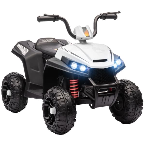 Rootz Electric Children's Quad - Kids ATV - Ride -on Vehicle - 4 -hjulet ophæng - 85 cm x 55,5 cm x 62 cm - Alder 3-5 - Hvid