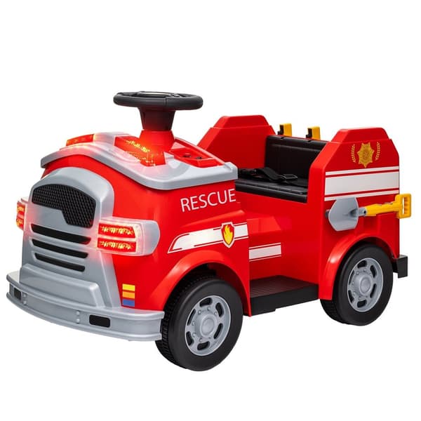 Rootz Electric Children's Fire Engine Car - Kids 'Emergency Vehicle - Rescue Tools - Safe Driving - 86 cm x 49 cm x 52 cm