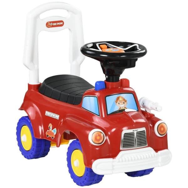 Rootz Fire Truck Walker til børn - Push Vehicle - Baby Car With Music - Storage Rum - 49 cm x 24 cm x 42 cm