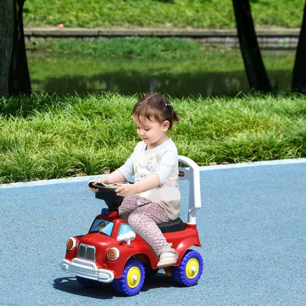 Rootz Fire Truck Walker til børn - Push Vehicle - Baby Car With Music - Storage Rum - 49 cm x 24 cm x 42 cm