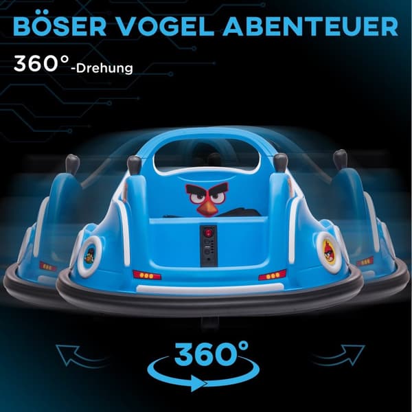 Rootz Kids Bumper Car - Electric Vehicle - Ride -on Toy - 360 ° Rotation Fun - 73 cm x 73 cm x 44 cm - USB & LED -lys