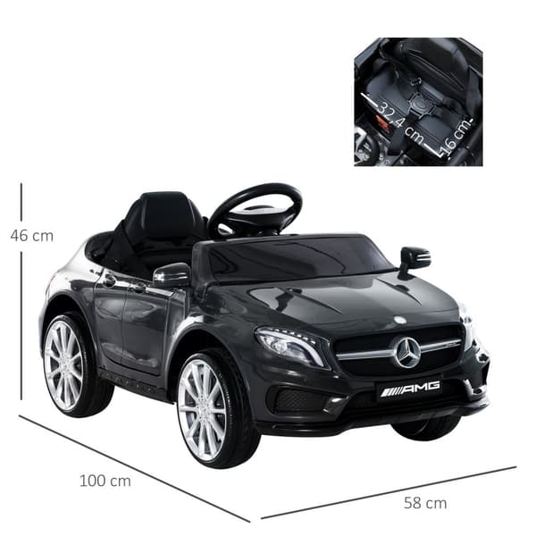 Rootz Mercedes Electric Auto - Lasten ajo -ajoneuvo - Lasten leluauto - sisätiloissa/ulkona hauska - 100 cm x 58 cm x 46 cm