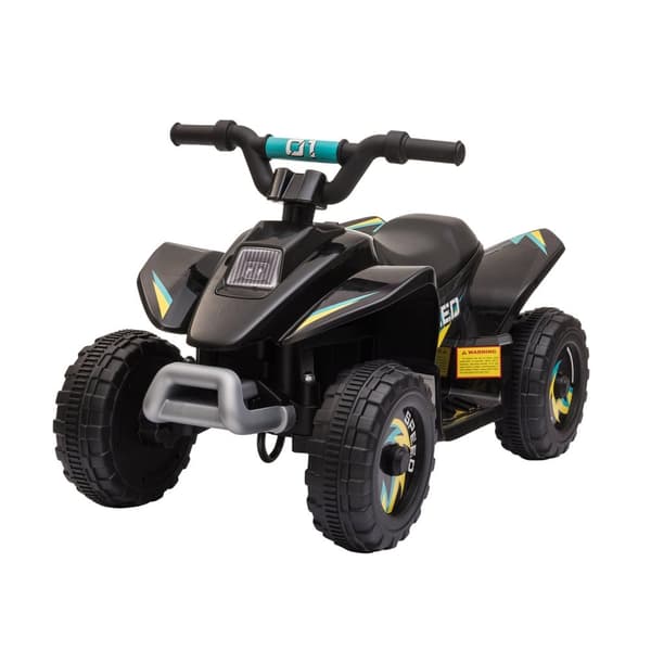 Rootz Quad Electric Vehicle til Kids - Children's Battery Car - Ride -on Toy - Realistic Driving Experience - 72 x 40 x 45,5 cm sort