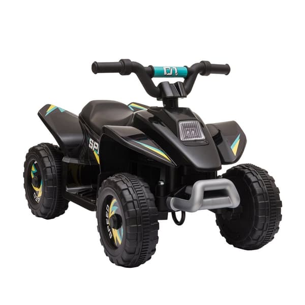Rootz Quad Electric Vehicle til Kids - Children's Battery Car - Ride -on Toy - Realistic Driving Experience - 72 x 40 x 45,5 cm sort