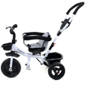 Miniatyrbillede 2 af 10: Trehjulet cykel - Cykel - Med Styr Og Solskærm - Grå-Sølv