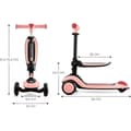Miniatyrbild 2 av 4: 2 i 1 balanscykel - HALLEY cykel och skoter - KINDERKRAFT - Rosa - 3 hjul - På styret