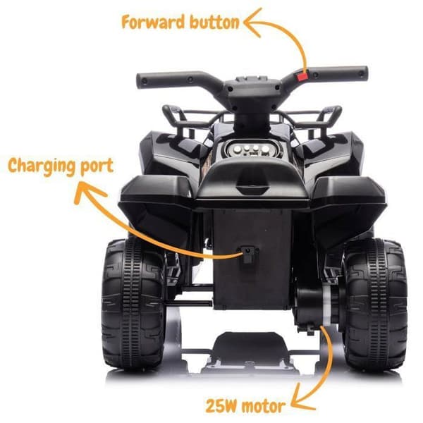 Eltrisk Fyrhjuling Barn - ATV 5000 - 7.4V - Svart - 1 plats - 3 km/h