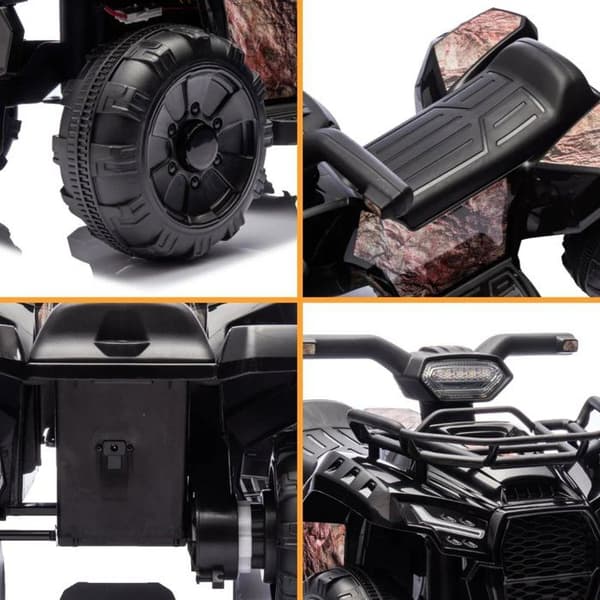 Eltrisk Fyrhjuling Barn - ATV 5000 - 7.4V - Svart - 1 plats - 3 km/h
