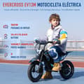 Miniatyrbild 2 av 4: EVERCROSS TECH EV13M Elektrisk Motorcykel för Barn 3-7 År 150W 14.4V/5.2Ah 12KM Svart Röd