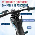 Miniatyrbild 4 av 4: EVERCROSS TECH EV13M Elmotorcykel för Barn 3-7 År 150W 14.4V/5.2Ah 12KM Svart Blå
