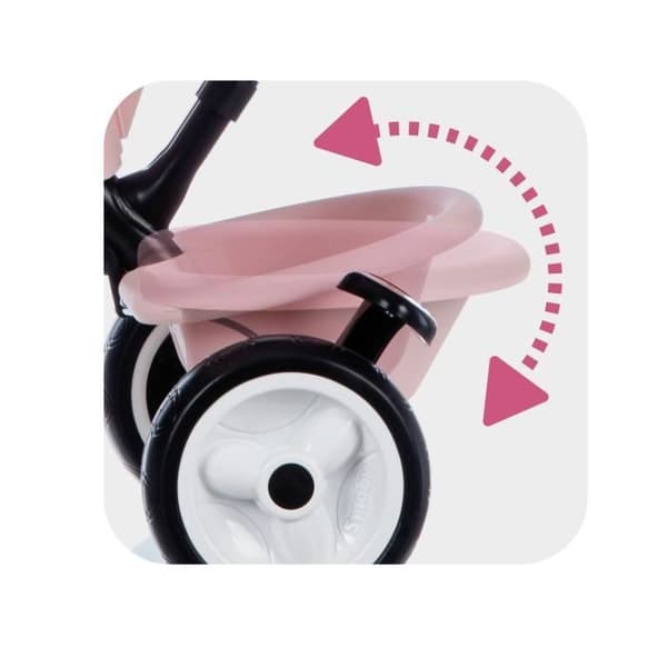 Smoby Baby Driver Plus Evolutionary Trehjuling - Rosa