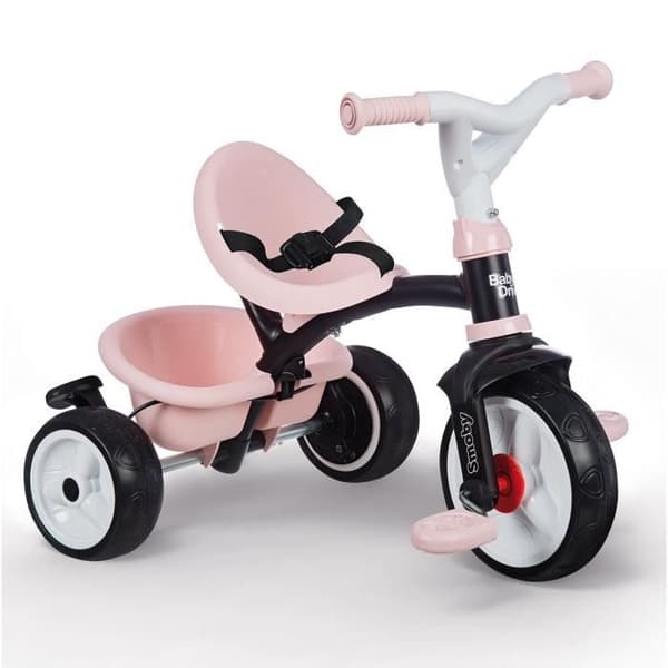 Smoby Baby Driver Plus Evolutionary Trehjuling - Rosa