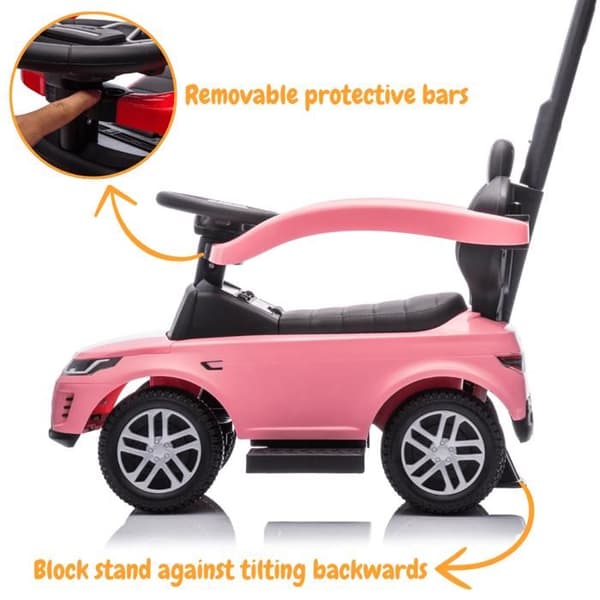 Porteur Barn 2-i-1 - Land Rover Discovery - 1 till 3 år - Rosa