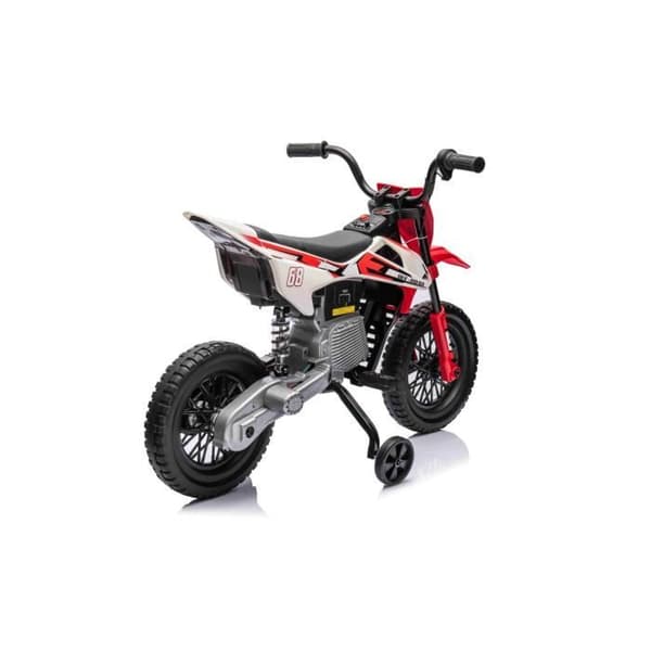 Elmotorcross för barn - BENEO - Röd - 12V batteri - Läderstol - Mjuka EVA-hjul