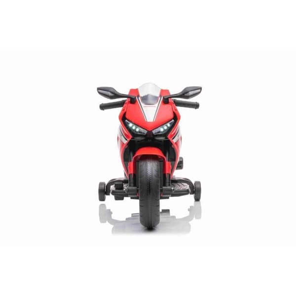Elmotorcykel HONDA CBR 1000RR, licensierad, 12V batteri, sits i konstläder, plasthjul, 30W motor, LED-lampor