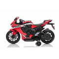 Miniatyrbild 2 av 4: Elmotorcykel HONDA CBR 1000RR, licensierad, 12V batteri, sits i konstläder, plasthjul, 30W motor, LED-lampor