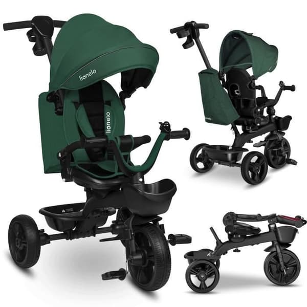 Trike evolutiv LIONELO Kori - Vändbar och justerbar sits - Frihjul - Grön
