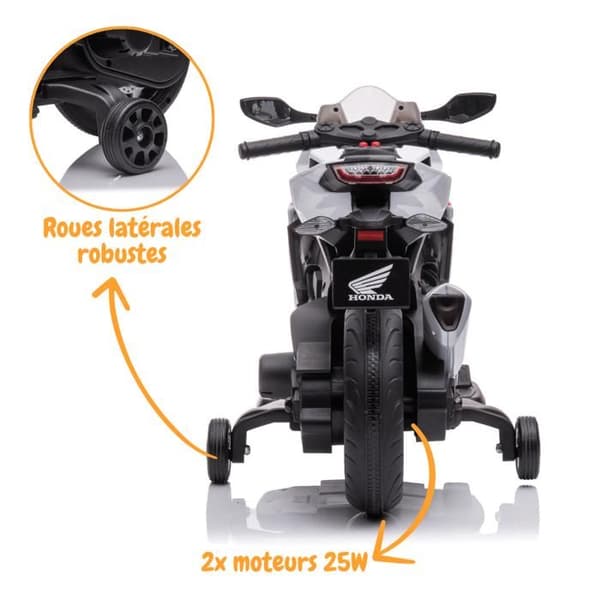 Elcykel Barn 12V - Honda CBR1000 RR - 2 till 5 år - Vit