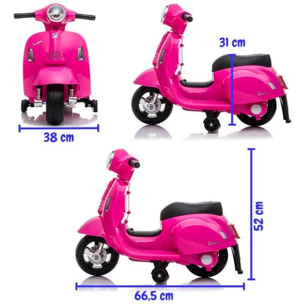 Eltruck för barn - Vespa GTS - 6V - 1 till 3 år - Rosa