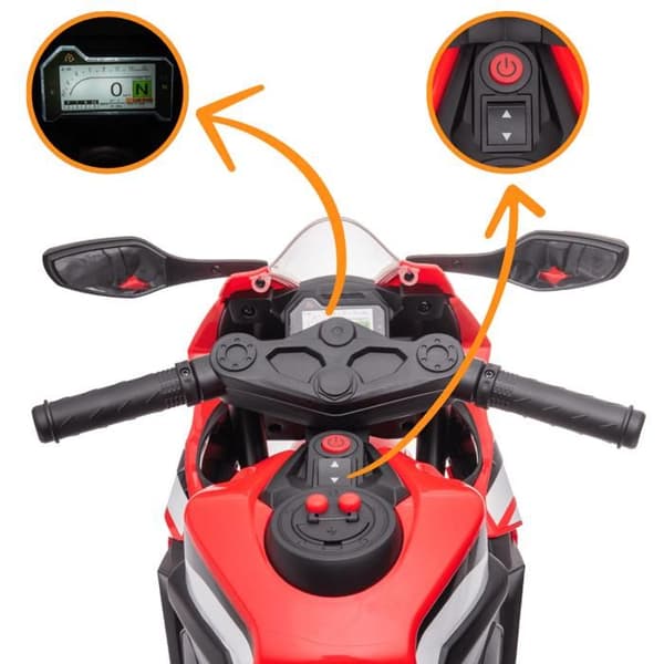 Elmotorcykel Barn 12V - Honda CBR1000 RR - 2 till 5 år - Röd