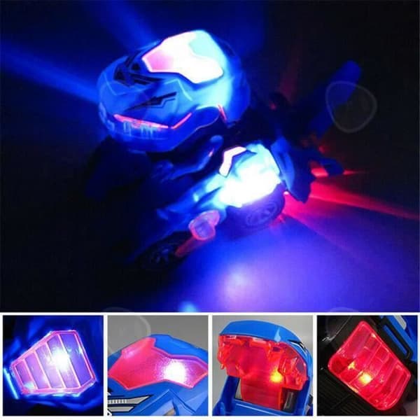 CONFO Red-3D Deformation LED Bil Barn Dinosaur Leksaker Lekfordon med ljus blinkande musik till julklapp