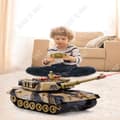 Miniatyrbild 4 av 4: TD®-fjärrkontrolltank kan starta flera strider Laddar spårpistol modell pojkeleksak för barn