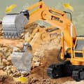 Miniatyrbild 2 av 4: TD® Alloy fjärrkontroll grävmaskin leksaksbil pojke teknisk fordon gaffeltruck stor elektrisk laddning modell grävmaskin