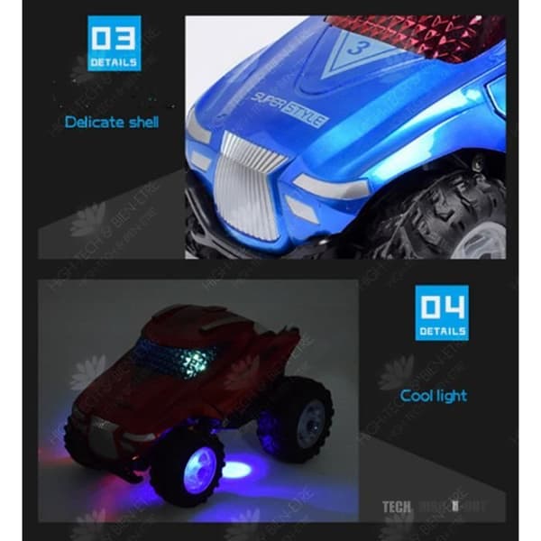 HTBE® Cool lätt terräng tumlande fjärrkontroll leksaksbil trådlös laddning bil fyrhjulsdrift fjärrkontrollstunt