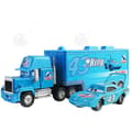 Miniatyrbild 1 av 4: INN Jouet lastbil containertransportör multifunktionell 2 i 1 modell bil lågbordstrailrar transportörer gåvor barn
