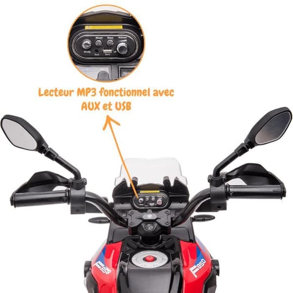 Elcykel Barn 12V - BMW F850 GS - 3 till 6 år - Röd