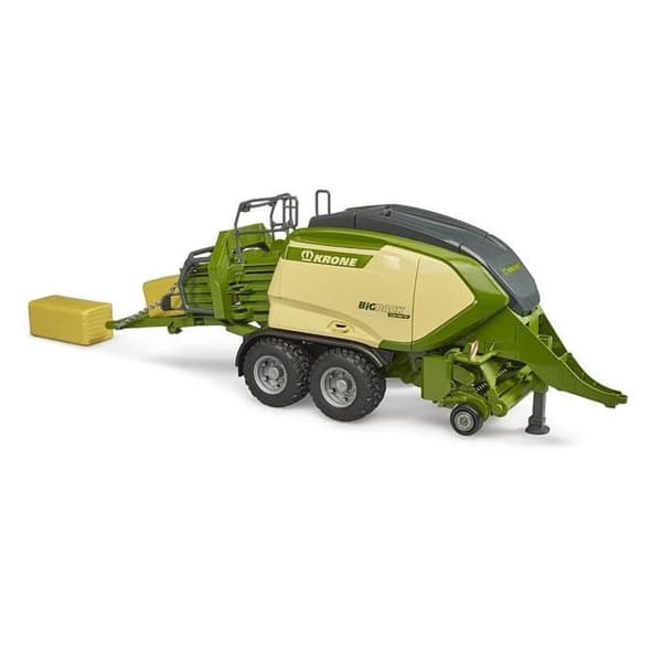Toy - BRUDER - Krone BiG Pack 1290 HDP VC balpress - 2 rektangulära halmbalar - Grön